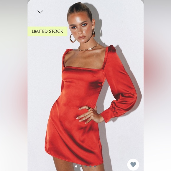 Princess Polly Red Satin Mini Dress - Picture 1 of 2